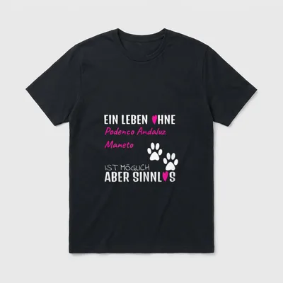 Podenco Andaluz Maneto Fashion T-Shirt – Klassisches T-Shirt in Schwarz