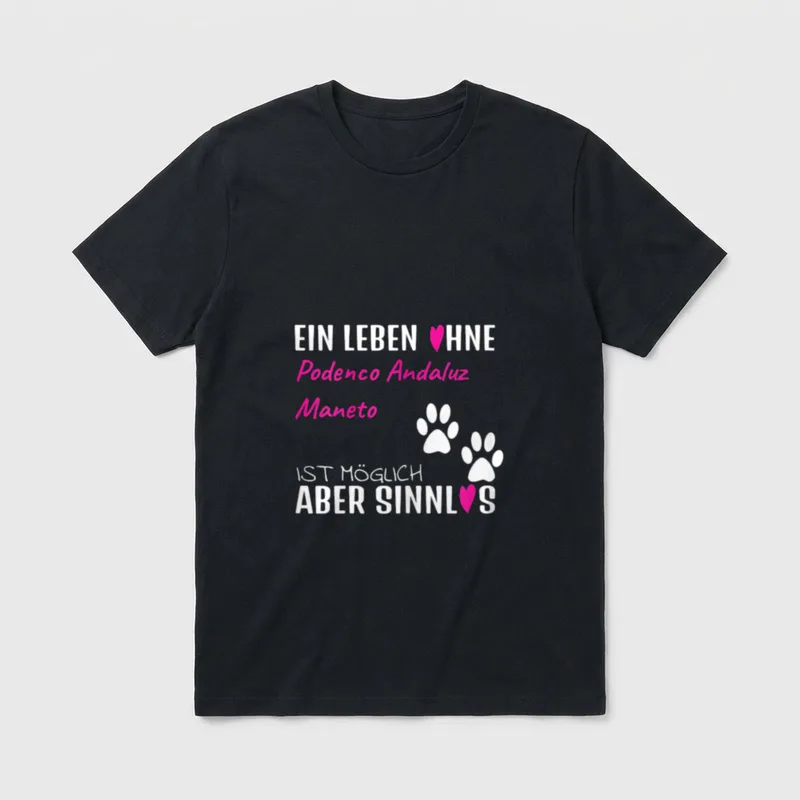 Podenco Andaluz Maneto Fashion T-Shirt – Klassisches T-Shirt in Schwarz