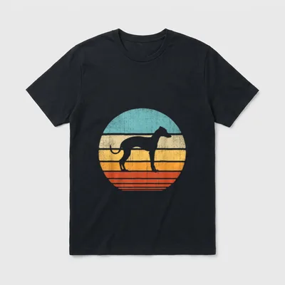 Italienischer Windhund Retro Vintage T-Shirt – Klassisches T-Shirt in Schwarz