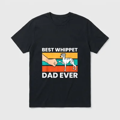 Pet Whippet Bester Whippet-Vater T-Shirt – Klassisches T-Shirt in Schwarz