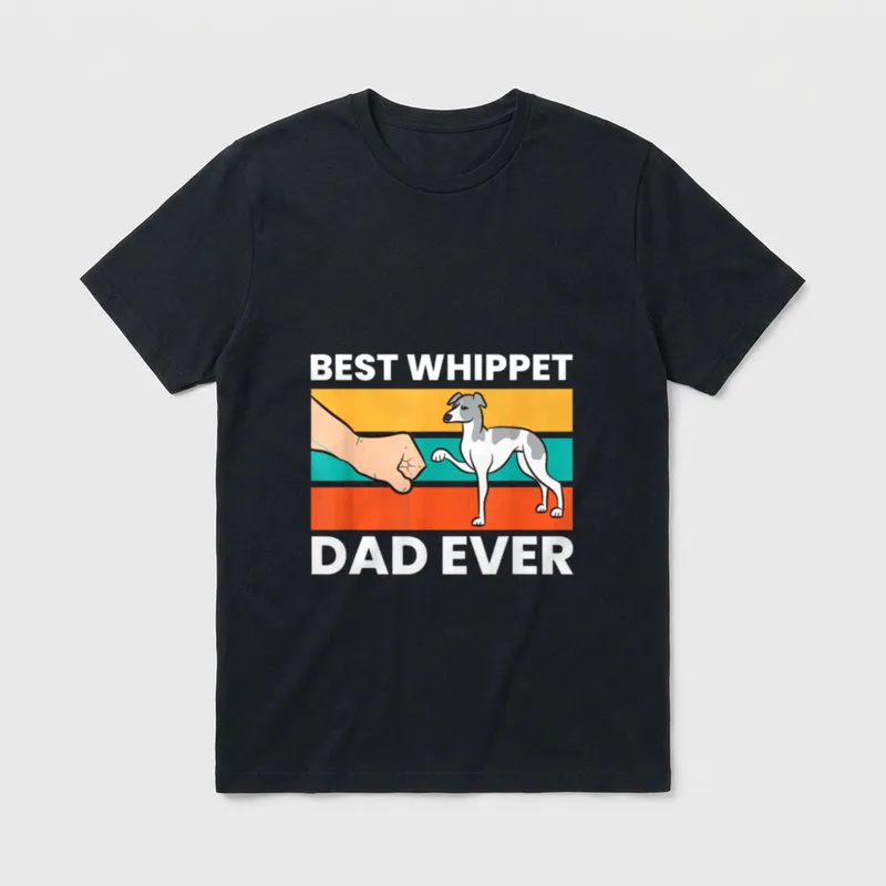 Pet Whippet Bester Whippet-Vater T-Shirt – Klassisches T-Shirt in Schwarz