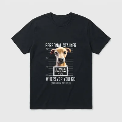 Personal Stalker Hund Italian T-Shirt – Klassisches T-Shirt in Schwarz