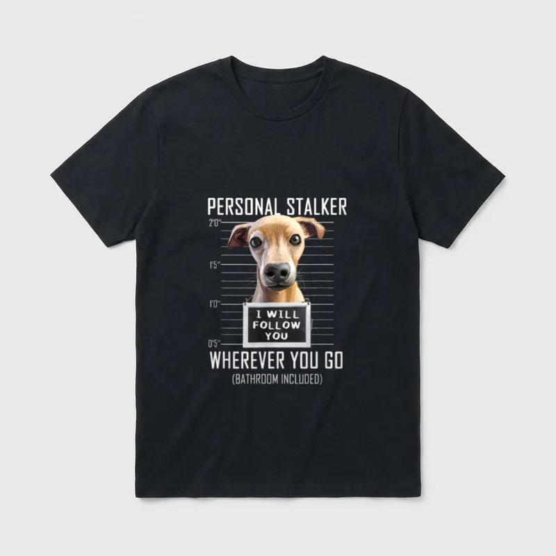 Personal Stalker Hund Italian T-Shirt – Klassisches T-Shirt in Schwarz
