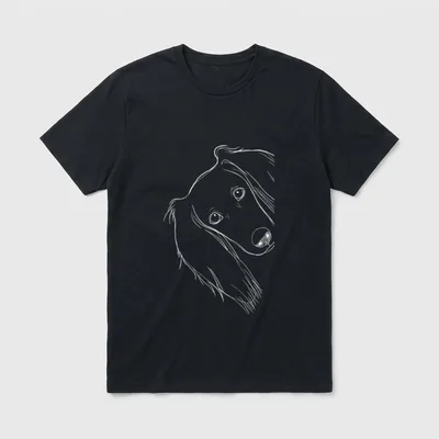 Lustiger überraschter Hund Saluki T-Shirt – Klassisches T-Shirt in Schwarz