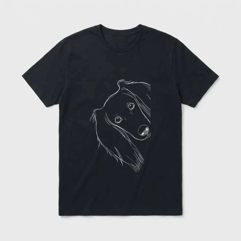Lustiger überraschter Hund Saluki T-Shirt – Klassisches T-Shirt in Schwarz