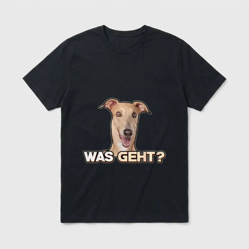 Whippet Hunderasse Laufhund Greyhound T-Shirt – Klassisches T-Shirt in Schwarz