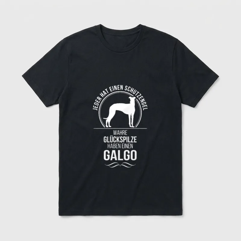 Galgo Galga Schutzengel Hund T-Shirt – Klassisches T-Shirt in Schwarz