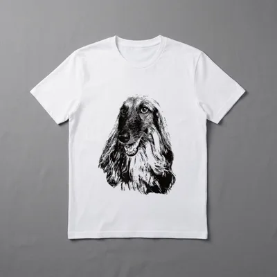 Afghanischer Windhund T-Shirt 0215 – Klassisches T-Shirt in Schwarz