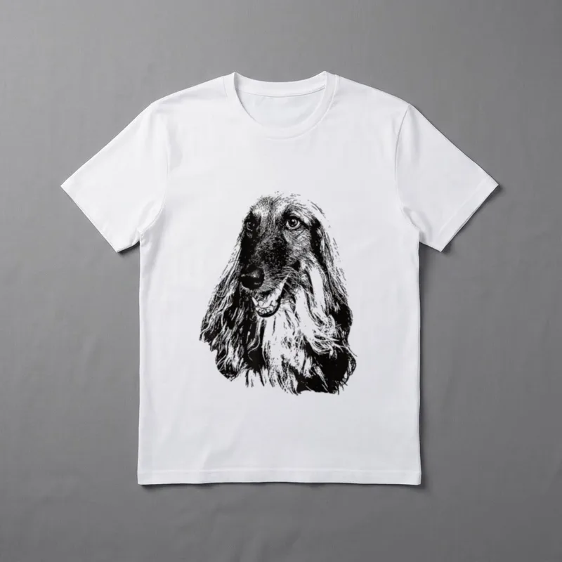 Afghanischer Windhund T-Shirt 0215 – Klassisches T-Shirt in Schwarz