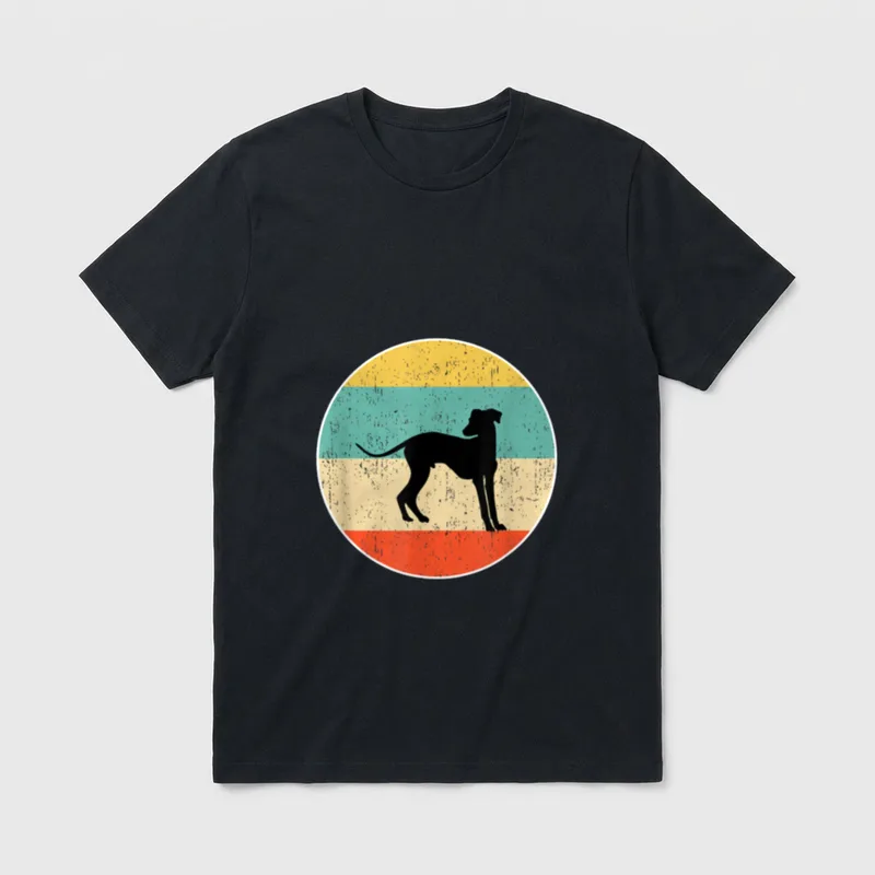 Italienischer Windhund T-Shirt 0220 – Klassisches T-Shirt in Schwarz