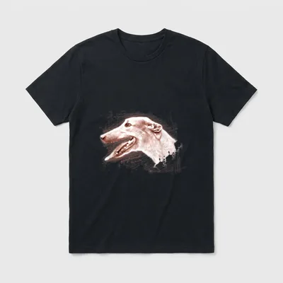 Hund Zeichnung Windhund T-Shirt – Klassisches T-Shirt in Schwarz