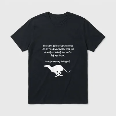 Along Came My Whippet T-Shirt – Klassisches T-Shirt in Schwarz