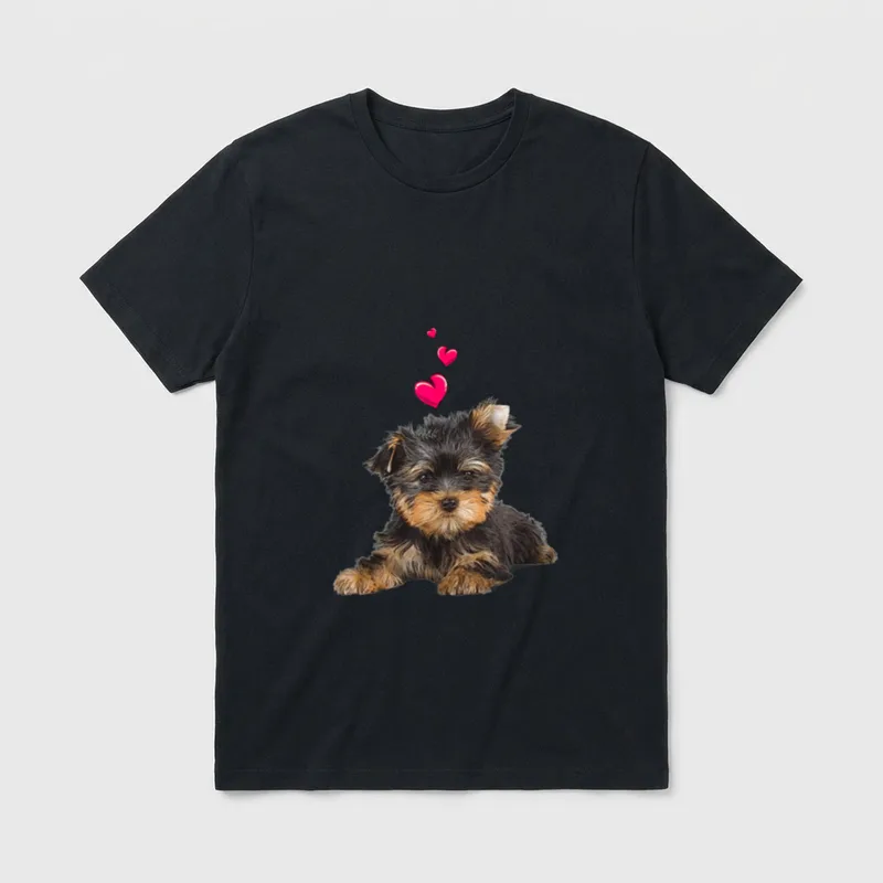 Giraffe Apparel mit Yorkshire T-Shirt – Klassisches T-Shirt in Schwarz