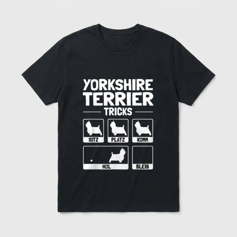 Lustiges Yorkshire Terrier Hund T-Shirt – Klassisches T-Shirt in Schwarz