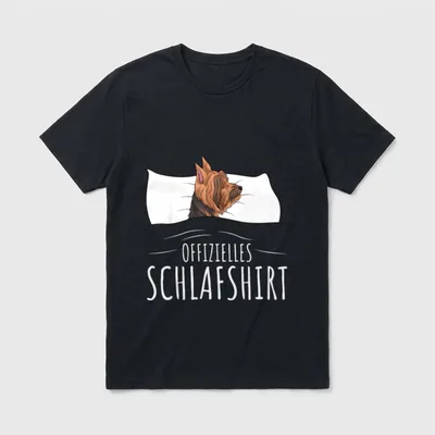 Offizielles Schlafshirt Yorkshire Terrier T-Shirt – Klassisches T-Shirt in Schwarz