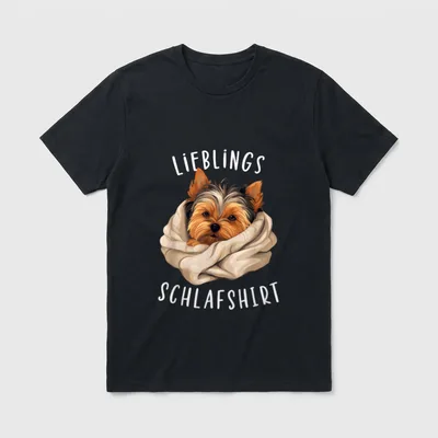 Hund Offizielles Lieblings Schlafshirt Yorkshire T-Shirt – Klassisches T-Shirt in Schwarz