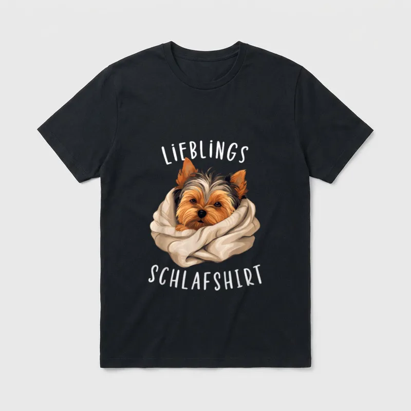 Hund Offizielles Lieblings Schlafshirt Yorkshire T-Shirt – Klassisches T-Shirt in Schwarz