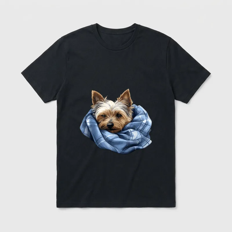 Süßer Hund Offizielles Schlafshirt T-Shirt 0019 – Klassisches T-Shirt in Schwarz