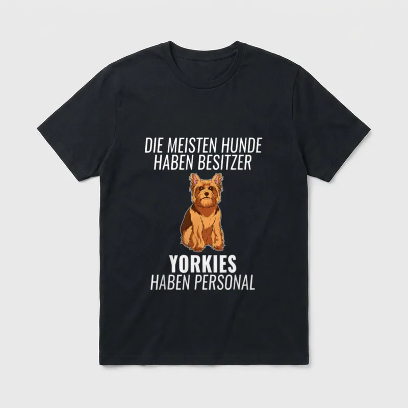Lustiges Yorkshire Personal Hundehalter T-Shirt – Klassisches T-Shirt in Schwarz