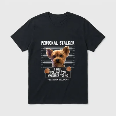 Persönlicher Stalker Ich folge T-Shirt – Klassisches T-Shirt in Schwarz