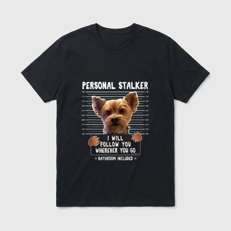 Persönlicher Stalker Ich folge T-Shirt – Klassisches T-Shirt in Schwarz