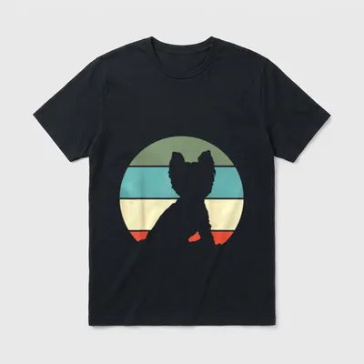 Yorkshire Terrier Hund T-Shirt 0023 – Klassisches T-Shirt in Schwarz