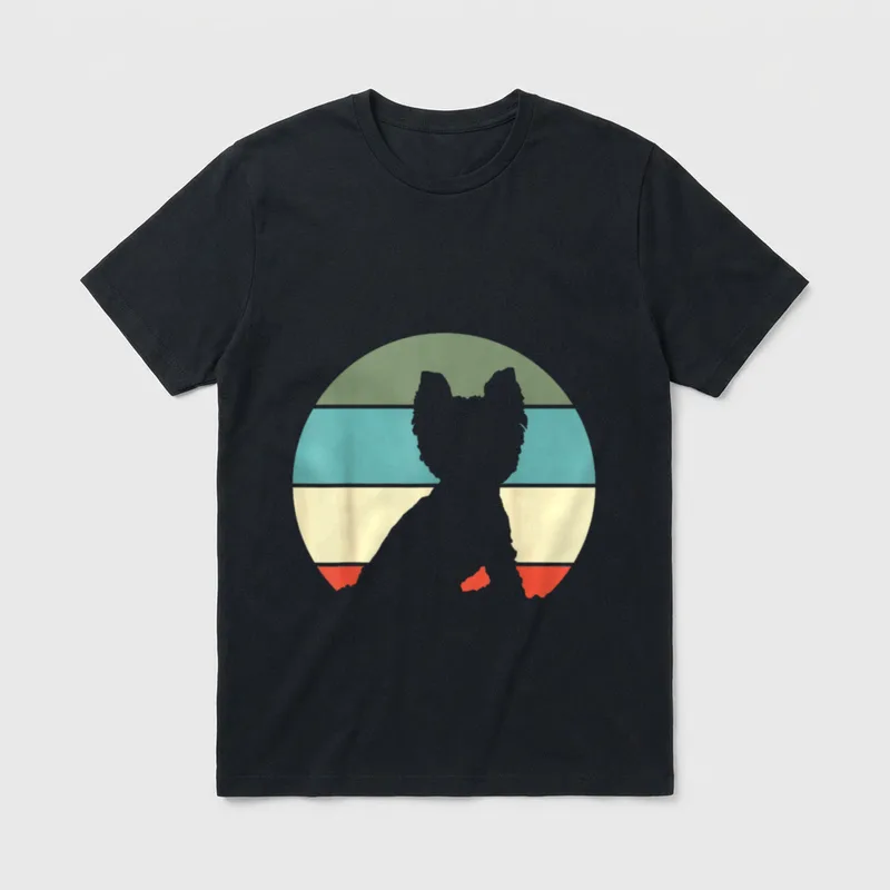 Yorkshire Terrier Hund T-Shirt 0023 – Klassisches T-Shirt in Schwarz