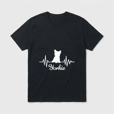 Yorkshire Terrier Herzschlag T-Shirt – Klassisches T-Shirt in Schwarz