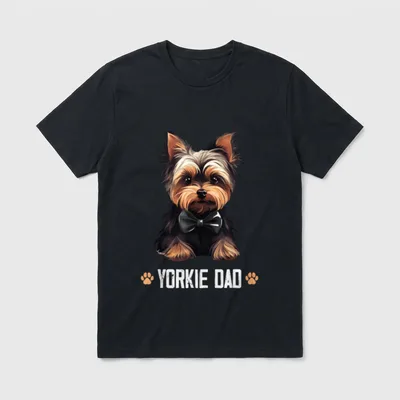 Yorkie Dad Dog Lover T-Shirt – Klassisches T-Shirt in Schwarz