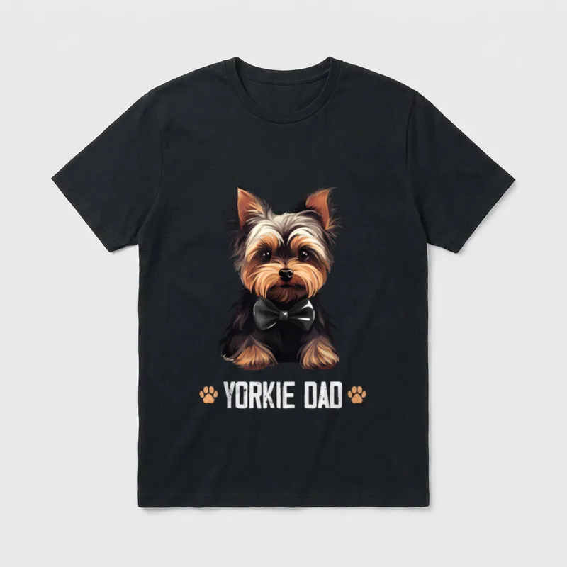 Yorkie Dad Dog Lover T-Shirt – Klassisches T-Shirt in Schwarz