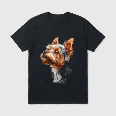 Yorkshire Terrier Hundemotiv Yorkshire T-Shirt – Klassisches T-Shirt in Schwarz