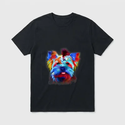Yorkshire Terrier Hund T-Shirt 0034 – Klassisches T-Shirt in Schwarz