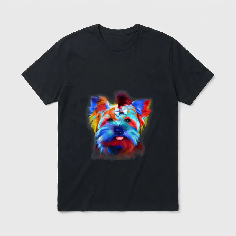 Yorkshire Terrier Hund T-Shirt 0034 – Klassisches T-Shirt in Schwarz