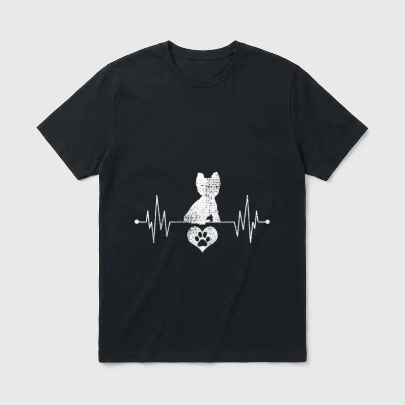 Yorkshire Terrier Hund T-Shirt 0037 – Klassisches T-Shirt in Schwarz