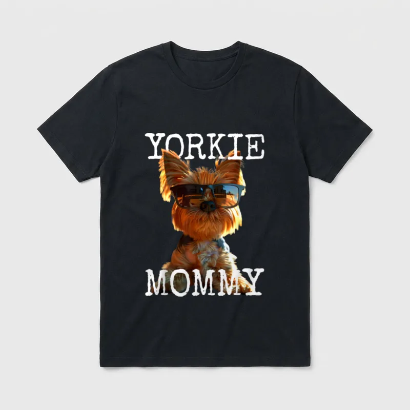 Yorkie Mommy Mama Mutter T-Shirt – Klassisches T-Shirt in Schwarz
