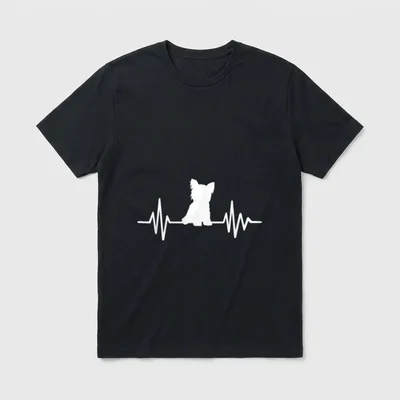 Yorkshire Terrier Puls T-Shirt – Klassisches T-Shirt in Schwarz
