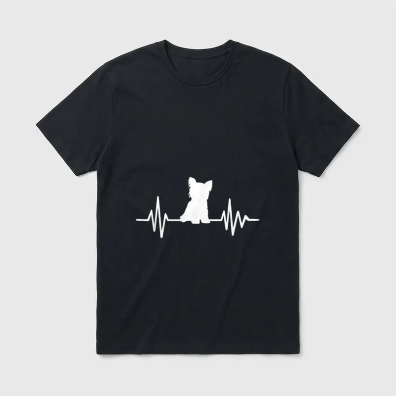 Yorkshire Terrier Puls T-Shirt – Klassisches T-Shirt in Schwarz