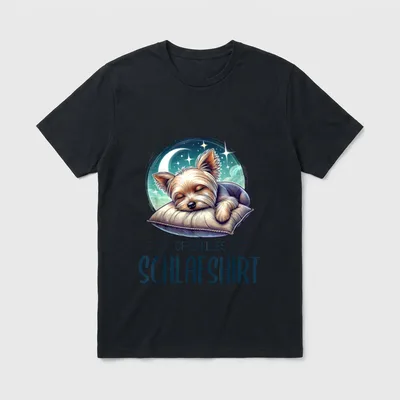 Schlafanzug Pyjama Yorkshire Terrier T-Shirt – Klassisches T-Shirt in Schwarz