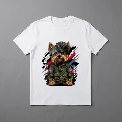 Soldat Yorkshire Terrier Army T-Shirt – Klassisches T-Shirt in Schwarz