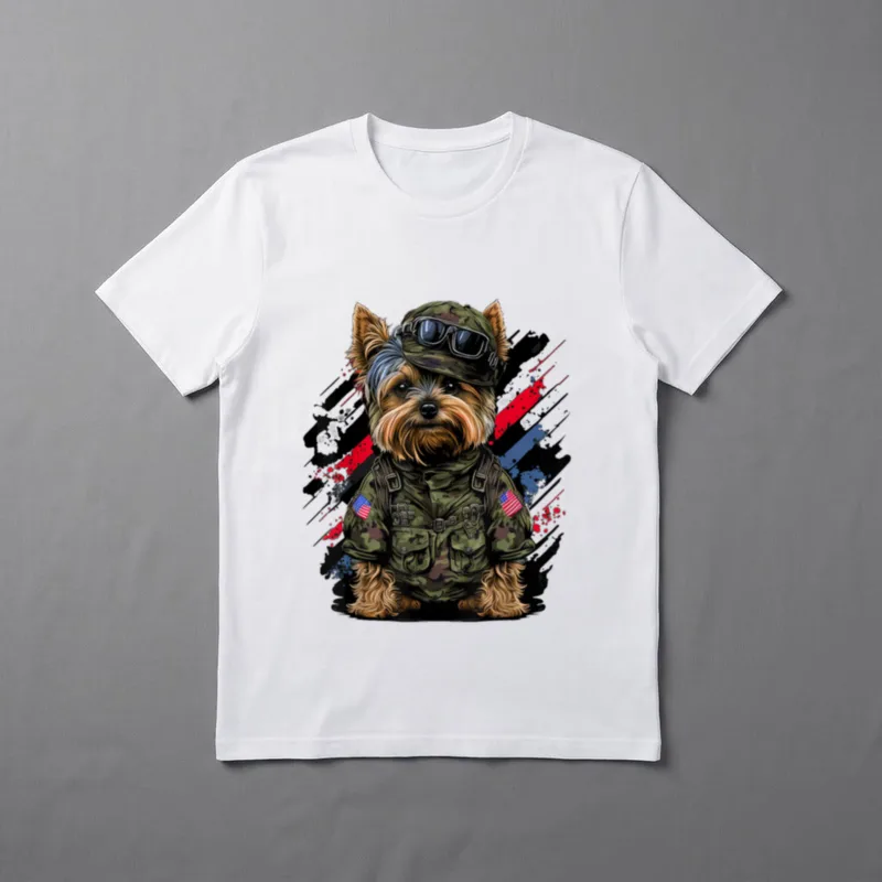 Soldat Yorkshire Terrier Army T-Shirt – Klassisches T-Shirt in Schwarz