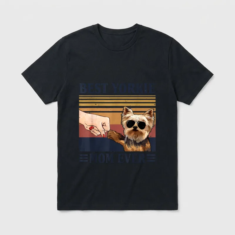vintage best yorkie mom T-Shirt – Klassisches T-Shirt in Schwarz