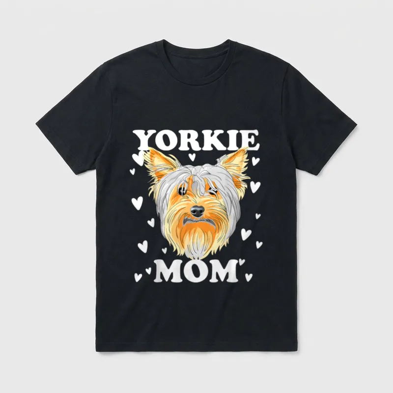 Yorkie Mama Mom Mutter T-Shirt – Klassisches T-Shirt in Schwarz
