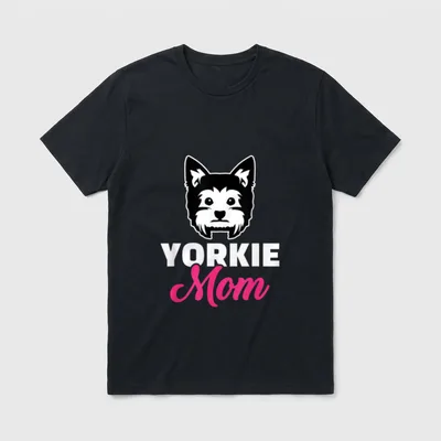 Yorkshire Terrier Mama T-Shirt 0058 – Klassisches T-Shirt in Schwarz