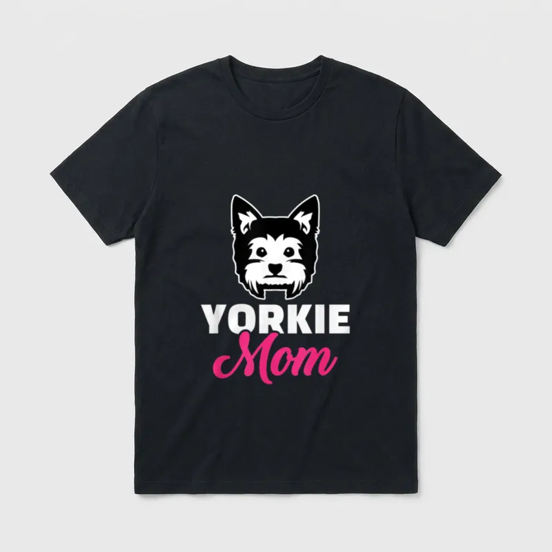 Yorkshire Terrier Mama T-Shirt 0058 – Klassisches T-Shirt in Schwarz