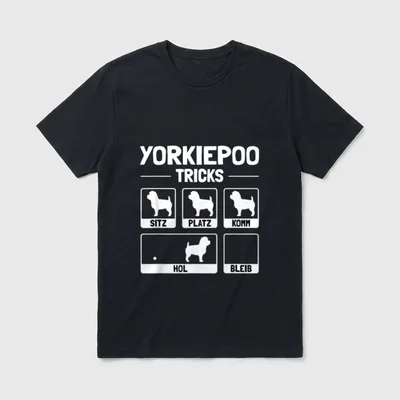 Lustiges Yorkiepoo Hund Hundehalter T-Shirt – Klassisches T-Shirt in Schwarz