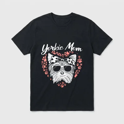 Yorkie Mama Hund Mama T-Shirt – Klassisches T-Shirt in Schwarz