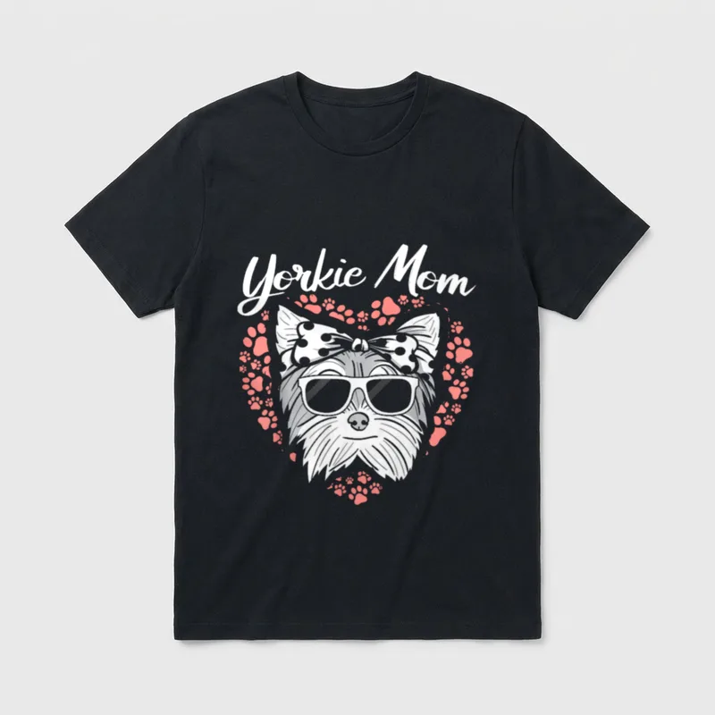 Yorkie Mama Hund Mama T-Shirt – Klassisches T-Shirt in Schwarz
